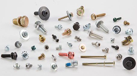 Assorted nuts and bolts.