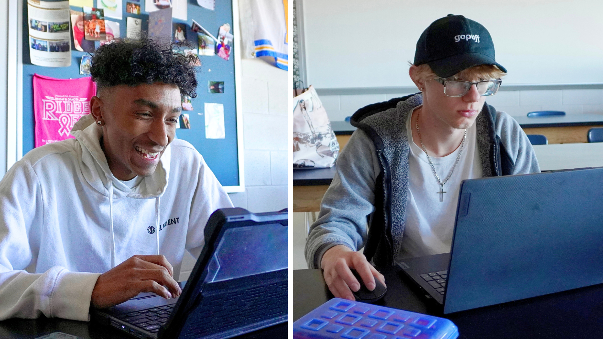 Students participating in Easterseals Colorado's digital literacy and employment training program at Wheat Ridge High School.