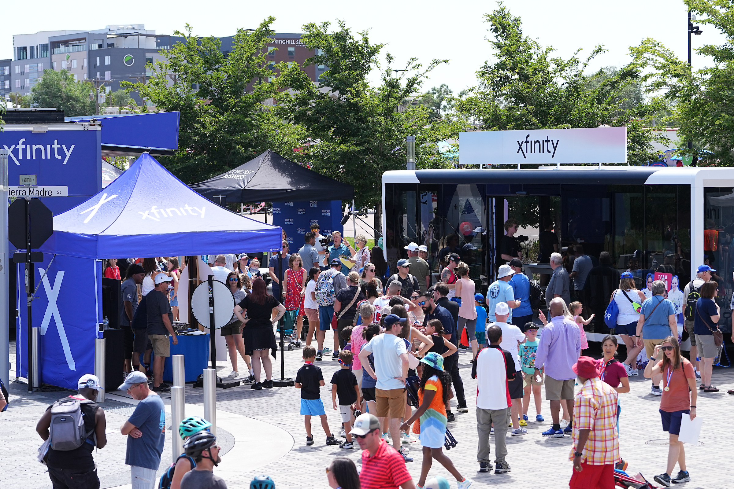 Xfinity booths at the 2024 Downtown Summer Fest in Colorado Springs