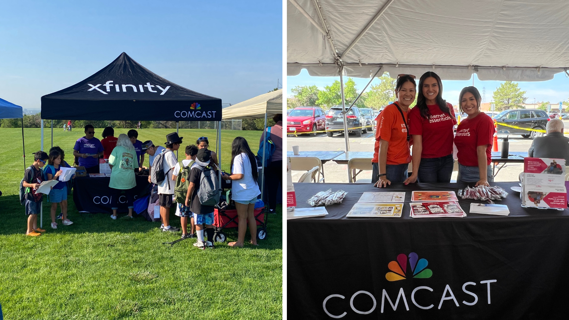 Comcast booths at back-to-school events in Colorado