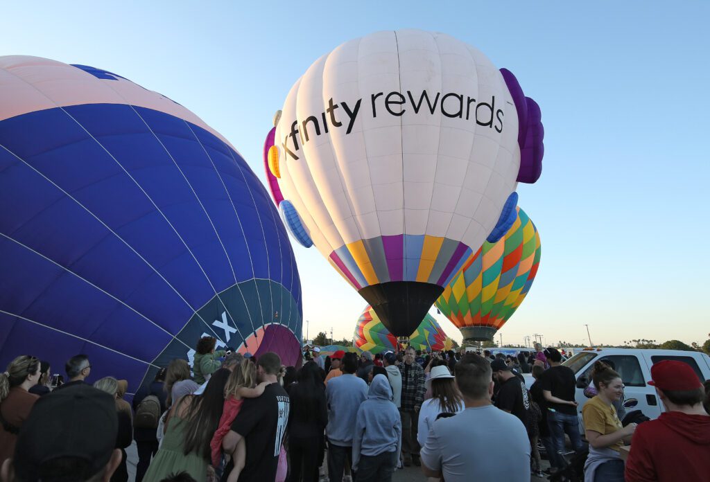 Comcast Unveils Xfinity Rewards Hot Air Balloon at the 49th Annual ClovisFest & Hot Air Balloon Fun Fly. Clovis, CA