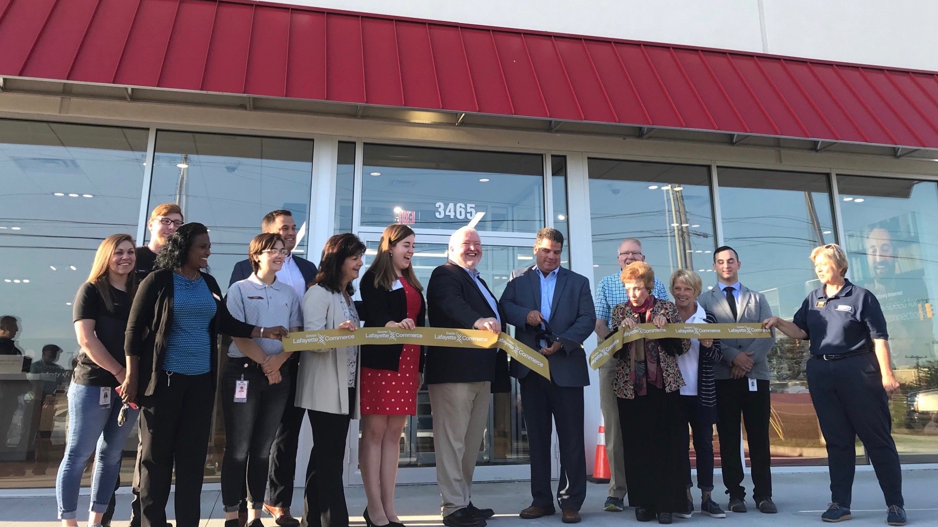 The opening ceremony at the XFINITY Retail Store in Lafayette, Indiana.