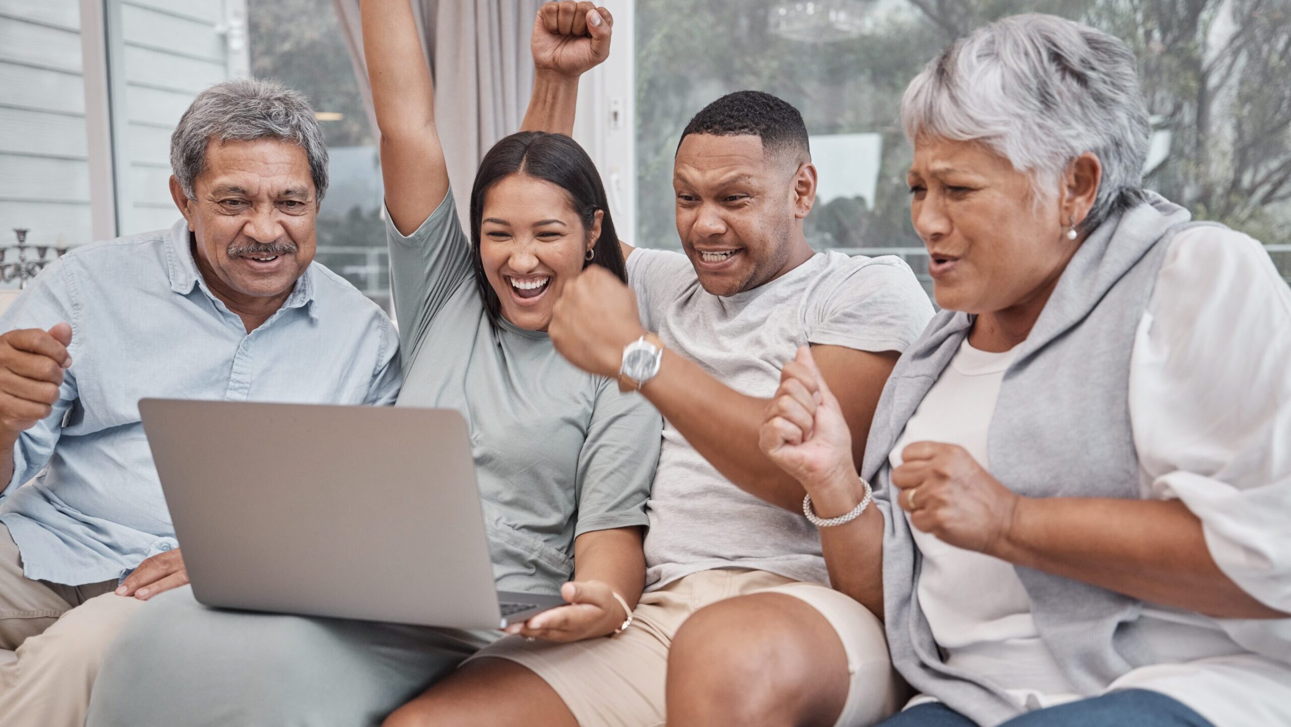 A family enjoying the big game on Xfinity X1 for the best sports viewing experience.