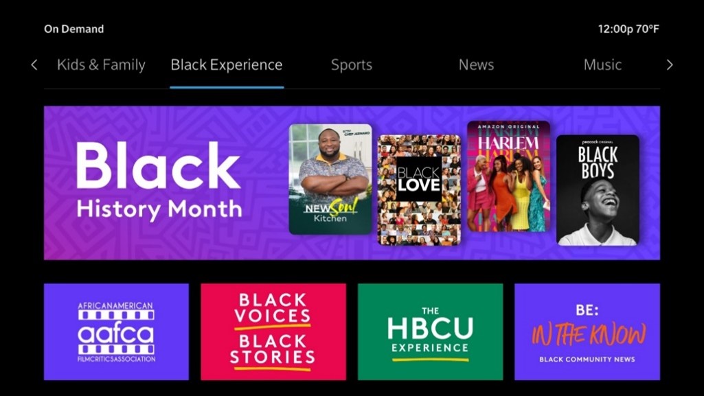 Black History Month on Xfinity