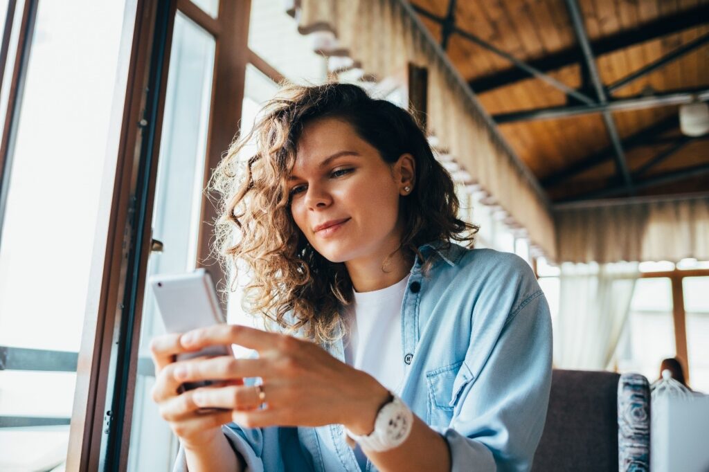 Woman with phone