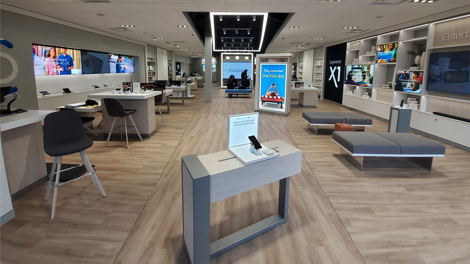 Interior of an Xfinity retail store.