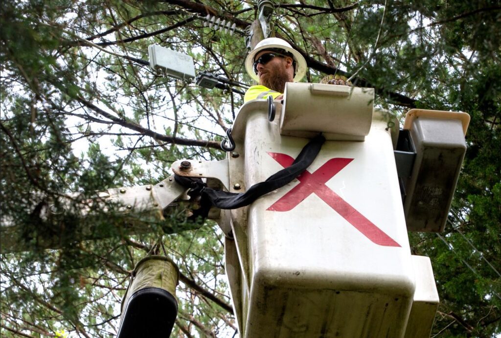 Technician working on a lift