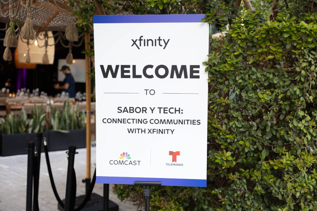 Xfinity sign at an event