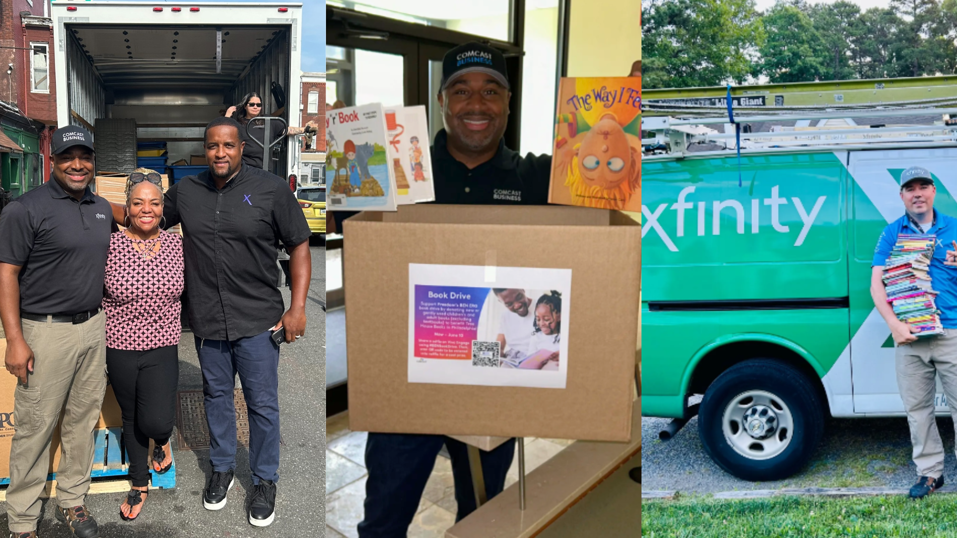 Comcast Employees Contribute Over 2,000 Books to Community Library