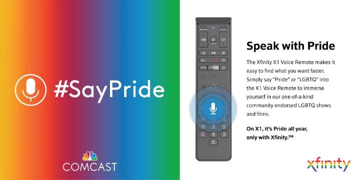 #SayPride in X1 voice remote