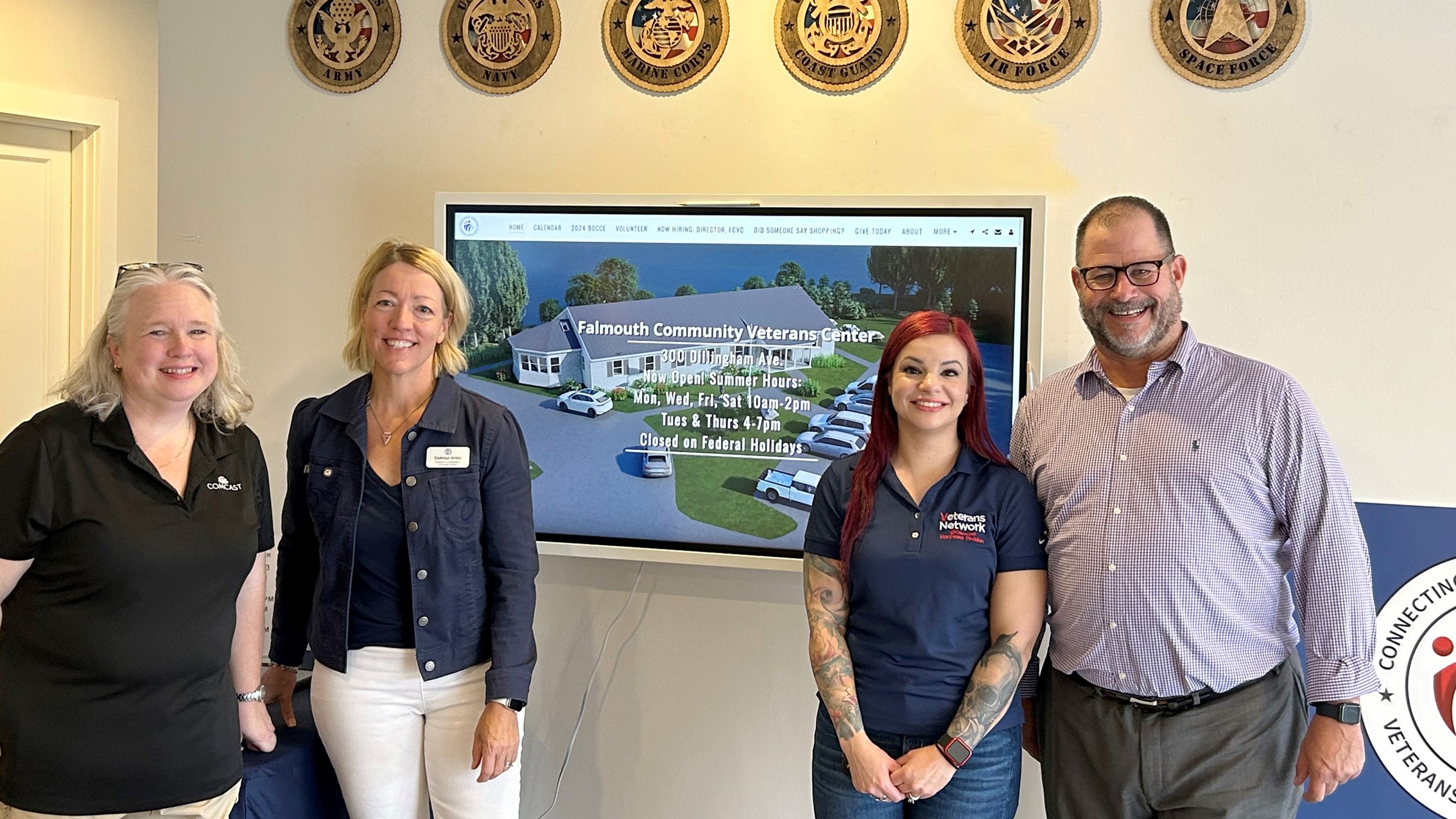 Comcast Unveils Interactive Video Screen at the Falmouth Community Veterans Center