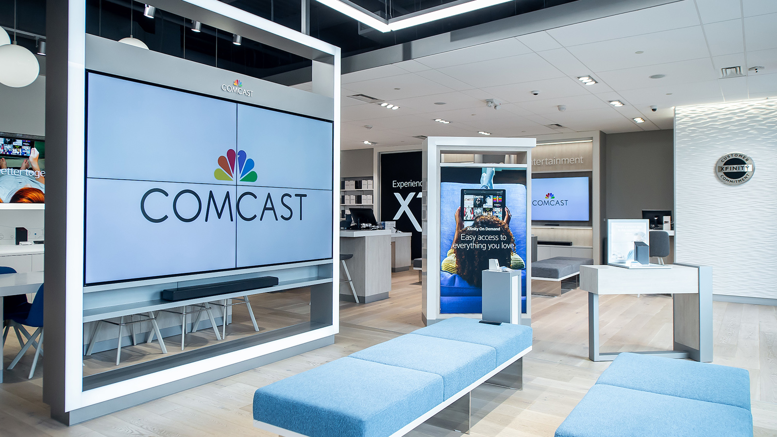 Interior of an Xfinity store.